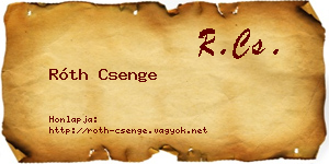 Róth Csenge névjegykártya